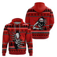 Scary Skeleton Hoodie Skeleton Inside Ugly Christmas - Wonder Print Shop