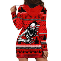 Scary Skeleton Hoodie Dress Skeleton Inside Ugly Christmas - Wonder Print Shop