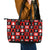 Scary Skeleton Leather Tote Bag Skeleton Inside Ugly Christmas - Wonder Print Shop