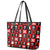 Scary Skeleton Leather Tote Bag Skeleton Inside Ugly Christmas - Wonder Print Shop