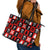 Scary Skeleton Leather Tote Bag Skeleton Inside Ugly Christmas - Wonder Print Shop