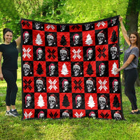Scary Skeleton Quilt Skeleton Inside Ugly Christmas - Wonder Print Shop
