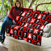 Scary Skeleton Quilt Skeleton Inside Ugly Christmas - Wonder Print Shop
