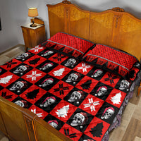 Scary Skeleton Quilt Bed Set Skeleton Inside Ugly Christmas - Wonder Print Shop