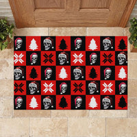 Scary Skeleton Rubber Doormat Skeleton Inside Ugly Christmas - Wonder Print Shop