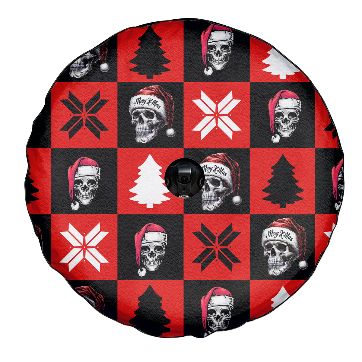 Scary Skeleton Spare Tire Cover Skeleton Inside Ugly Christmas - Wonder Print Shop