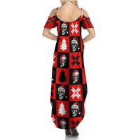Scary Skeleton Summer Maxi Dress Skeleton Inside Ugly Christmas - Wonder Print Shop