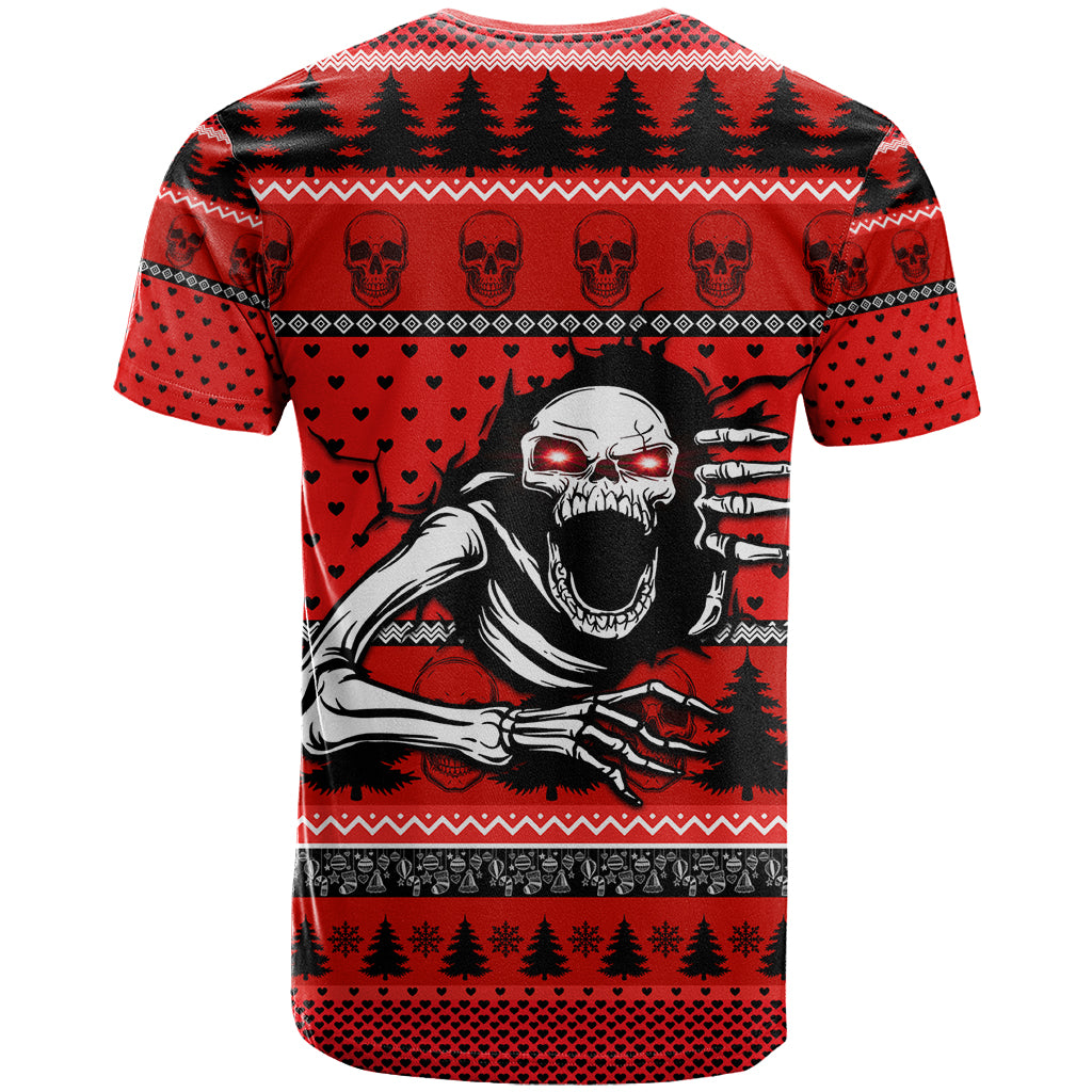 Scary Skeleton T Shirt Skeleton Inside Ugly Christmas - Wonder Print Shop