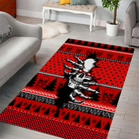 Skull Santa Area Rug Pattern Skull Santa Ugly Christmas - Wonder Print Shop
