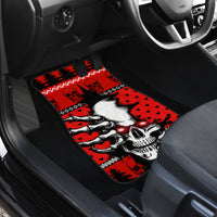 Skull Santa Car Mats Pattern Skull Santa Ugly Christmas - Wonder Print Shop