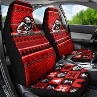 Skull Santa Car Seat Cover Pattern Skull Santa Ugly Christmas - Wonder Print Shop