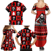Skull Santa Family Matching Summer Maxi Dress and Hawaiian Shirt Pattern Skull Santa Ugly Christmas - Wonder Print Shop