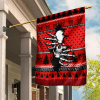 Skull Santa Garden Flag Pattern Skull Santa Ugly Christmas - Wonder Print Shop