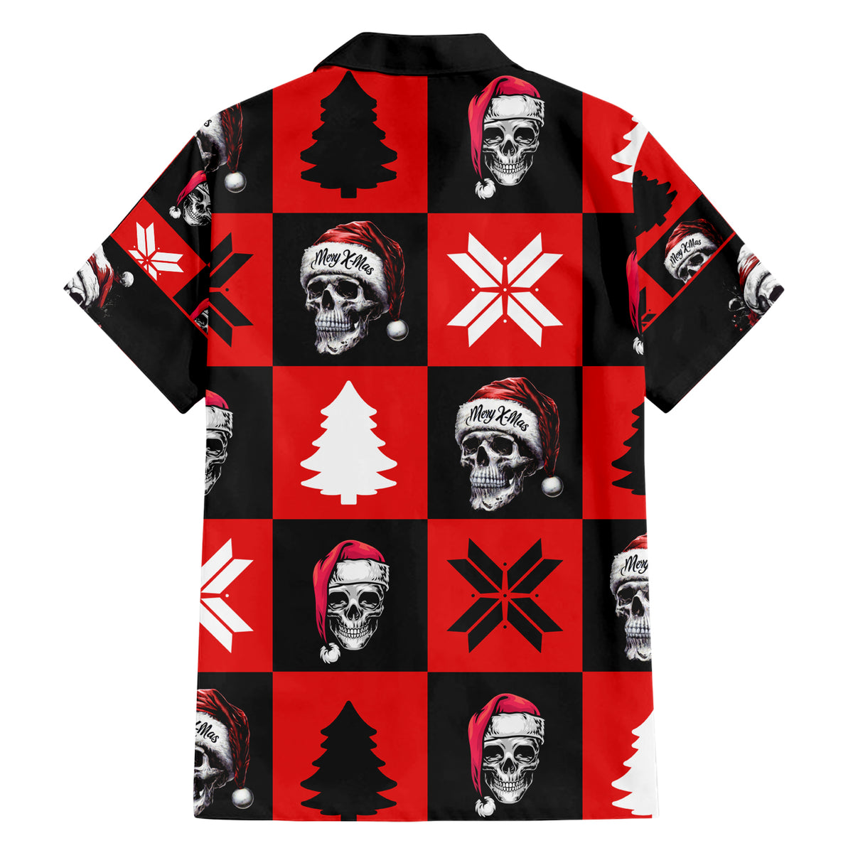 Skull Santa Hawaiian Shirt Pattern Skull Santa Ugly Christmas - Wonder Print Shop