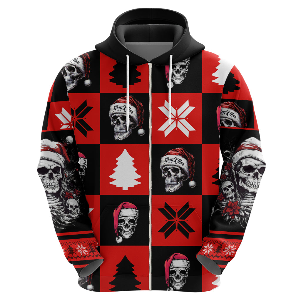 Skull Santa Hoodie Pattern Skull Santa Ugly Christmas - Wonder Print Shop