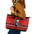 Skull Santa Leather Tote Bag Pattern Skull Santa Ugly Christmas - Wonder Print Shop