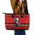 Skull Santa Leather Tote Bag Pattern Skull Santa Ugly Christmas - Wonder Print Shop