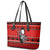 Skull Santa Leather Tote Bag Pattern Skull Santa Ugly Christmas - Wonder Print Shop