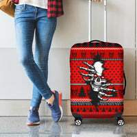 Skull Santa Luggage Cover Pattern Skull Santa Ugly Christmas - Wonder Print Shop