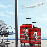 Skull Santa Luggage Cover Pattern Skull Santa Ugly Christmas - Wonder Print Shop