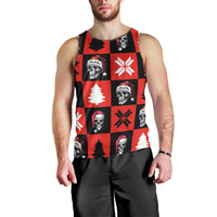 Skull Santa Men Tank Top Pattern Skull Santa Ugly Christmas - Wonder Print Shop