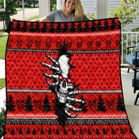 Skull Santa Quilt Pattern Skull Santa Ugly Christmas - Wonder Print Shop