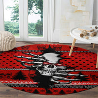 skull-santa-round-carpet-pattern-skull-santa-ugly-christmas
