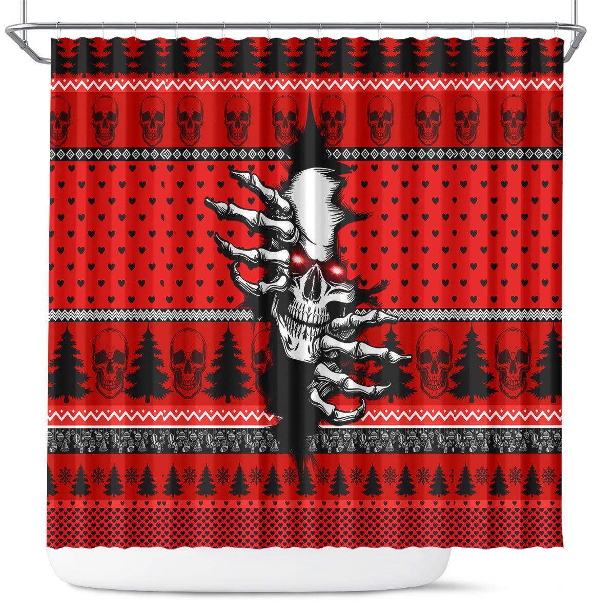 skull-santa-shower-curtain-pattern-skull-santa-ugly-christmas