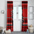 Skull Santa Window Curtain Pattern Skull Santa Ugly Christmas - Wonder Print Shop