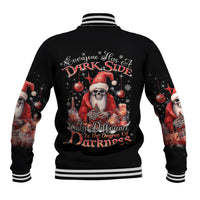 Skull Santa Claus Baseball Jacket Every One Has A Dark Side Difference Is The Degree Of Darkness - Wonder Print Shop