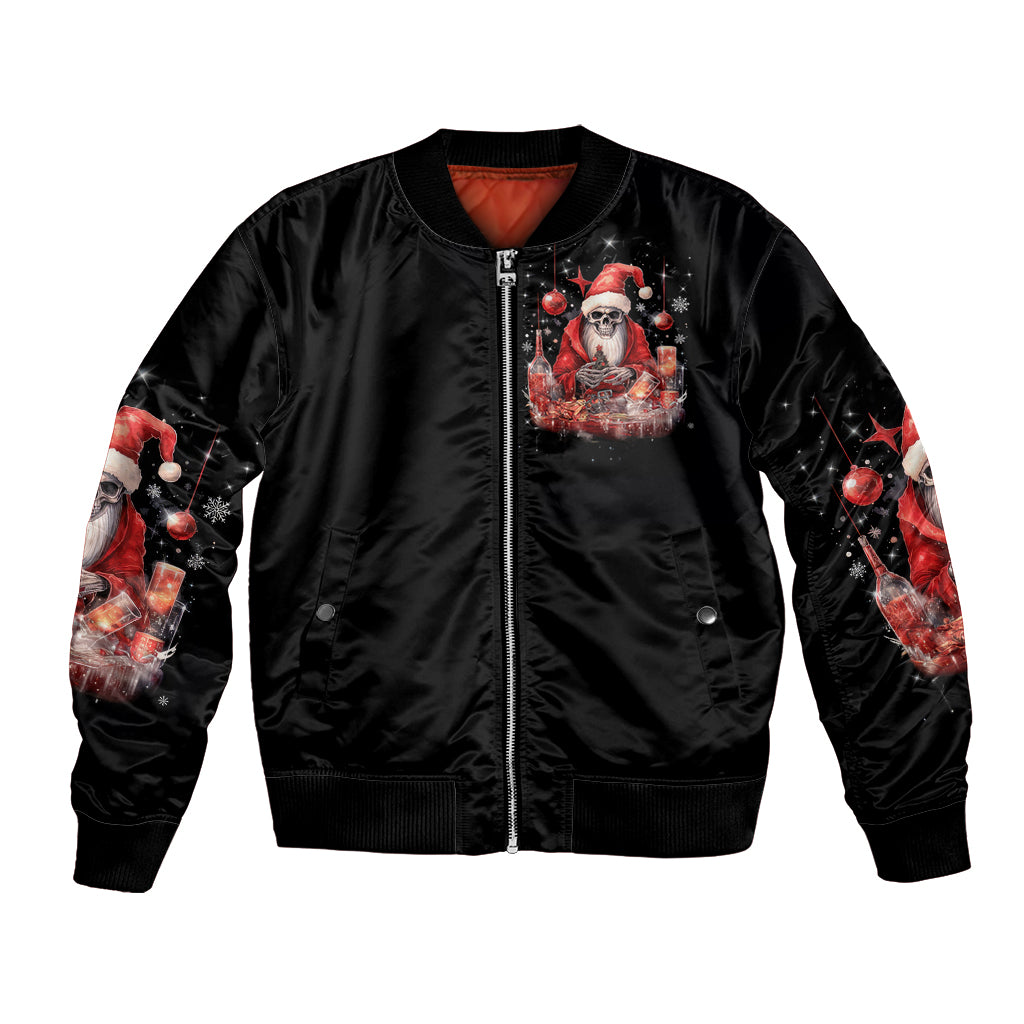 Skull Santa Claus Bomber Jacket Every One Has A Dark Side Difference Is The Degree Of Darkness - Wonder Print Shop