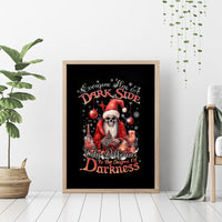 Skull Santa Claus Canvas Wall Art Every One Has A Dark Side Difference Is The Degree Of Darkness - Wonder Print Shop