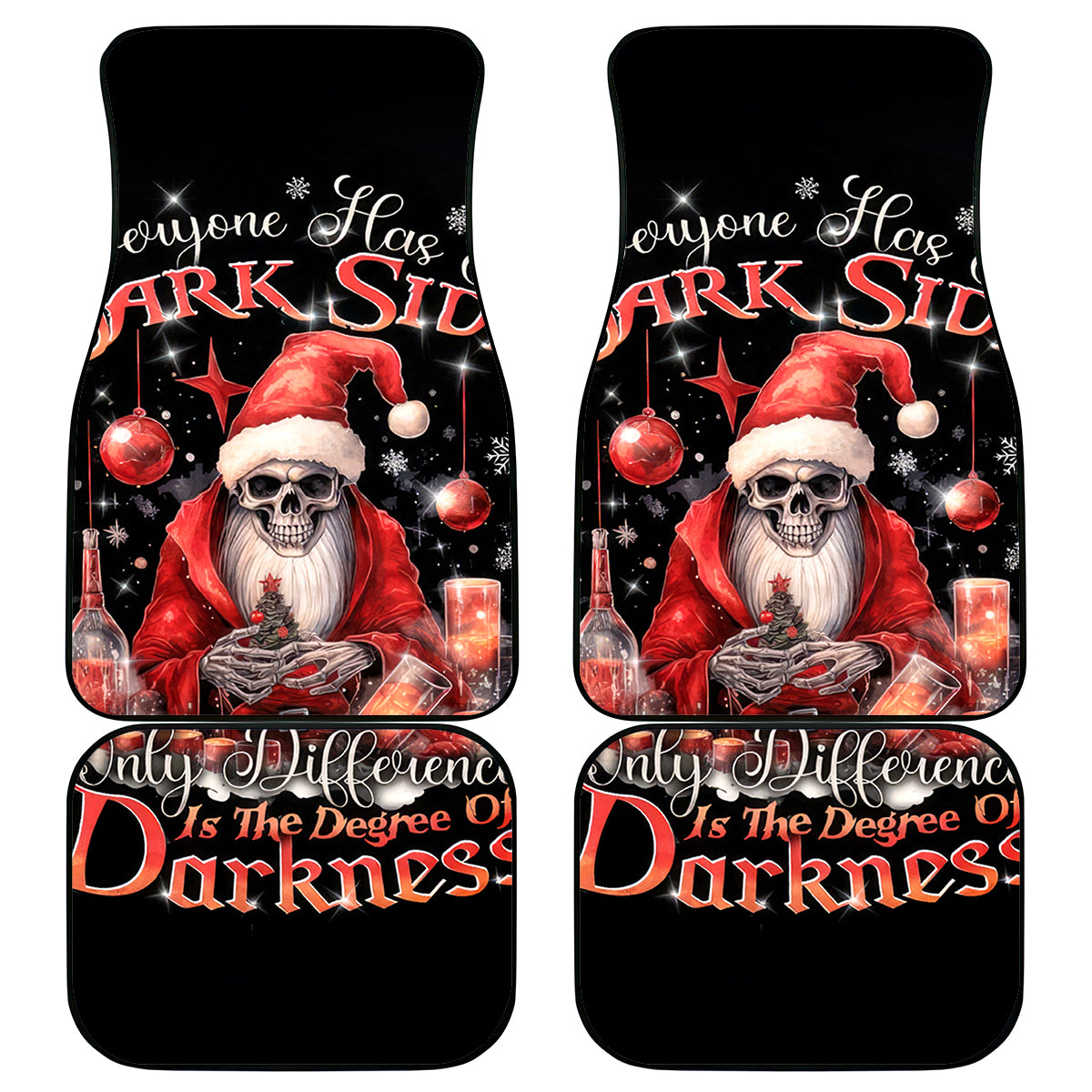 Skull Santa Claus Car Mats Every One Has A Dark Side Difference Is The Degree Of Darkness - Wonder Print Shop