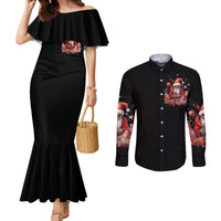 skull-santa-claus-couples-matching-mermaid-dress-and-long-sleeve-button-shirt-every-one-has-a-dark-side-difference-is-the-degree-of-darkness