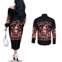 skull-santa-claus-couples-matching-off-the-shoulder-long-sleeve-dress-and-long-sleeve-button-shirt-every-one-has-a-dark-side-difference-is-the-degree-of-darkness