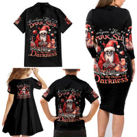 Skull Santa Claus Family Matching Long Sleeve Bodycon Dress and Hawaiian Shirt Every One Has A Dark Side Difference Is The Degree Of Darkness - Wonder Print Shop