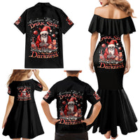 Skull Santa Claus Family Matching Mermaid Dress and Hawaiian Shirt Every One Has A Dark Side Difference Is The Degree Of Darkness - Wonder Print Shop