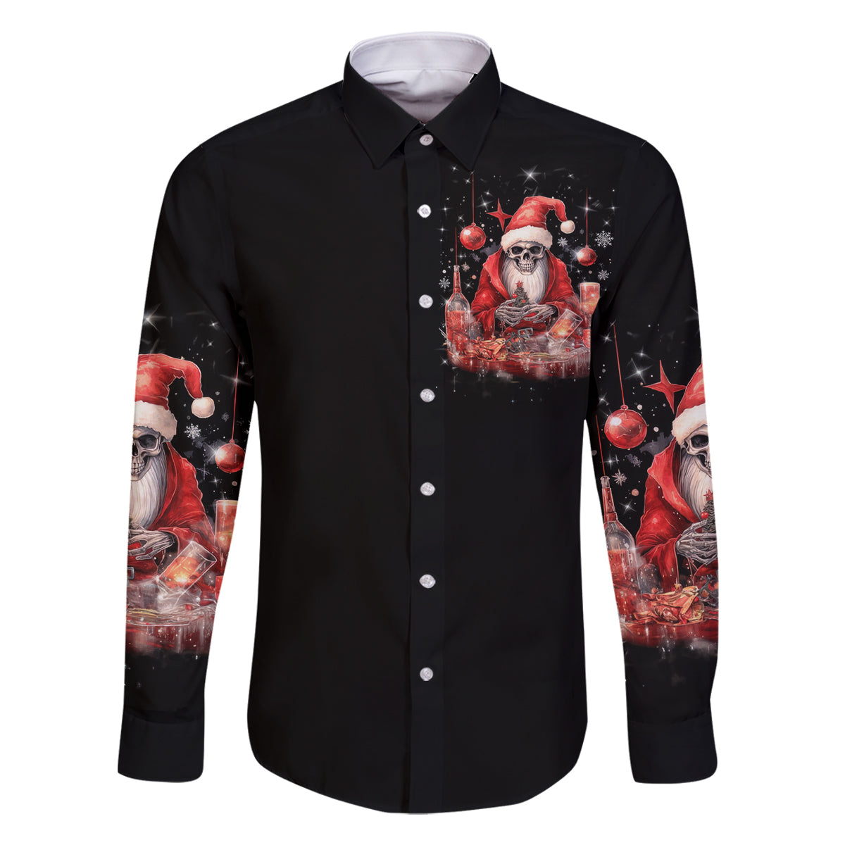 Skull Santa Claus Family Matching Mermaid Dress and Hawaiian Shirt Every One Has A Dark Side Difference Is The Degree Of Darkness - Wonder Print Shop