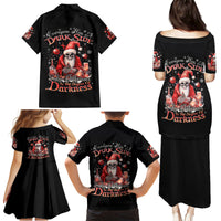 Skull Santa Claus Family Matching Puletasi Dress and Hawaiian Shirt Every One Has A Dark Side Difference Is The Degree Of Darkness - Wonder Print Shop