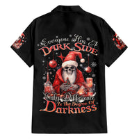 Skull Santa Claus Family Matching Short Sleeve Bodycon Dress and Hawaiian Shirt Every One Has A Dark Side Difference Is The Degree Of Darkness - Wonder Print Shop