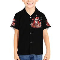 Skull Santa Claus Family Matching Short Sleeve Bodycon Dress and Hawaiian Shirt Every One Has A Dark Side Difference Is The Degree Of Darkness - Wonder Print Shop