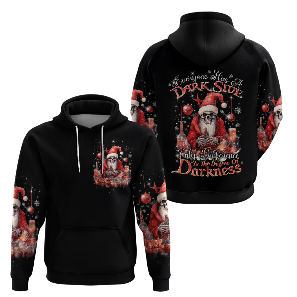 Skull Santa Claus Hoodie Every One Has A Dark Side Difference Is The Degree Of Darkness - Wonder Print Shop