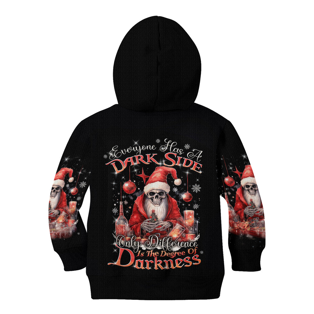 Skull Santa Claus Kid Hoodie Every One Has A Dark Side Difference Is The Degree Of Darkness - Wonder Print Shop