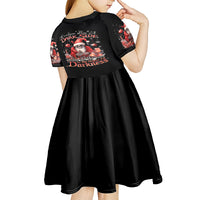 Skull Santa Claus Kid Short Sleeve Dress Every One Has A Dark Side Difference Is The Degree Of Darkness - Wonder Print Shop