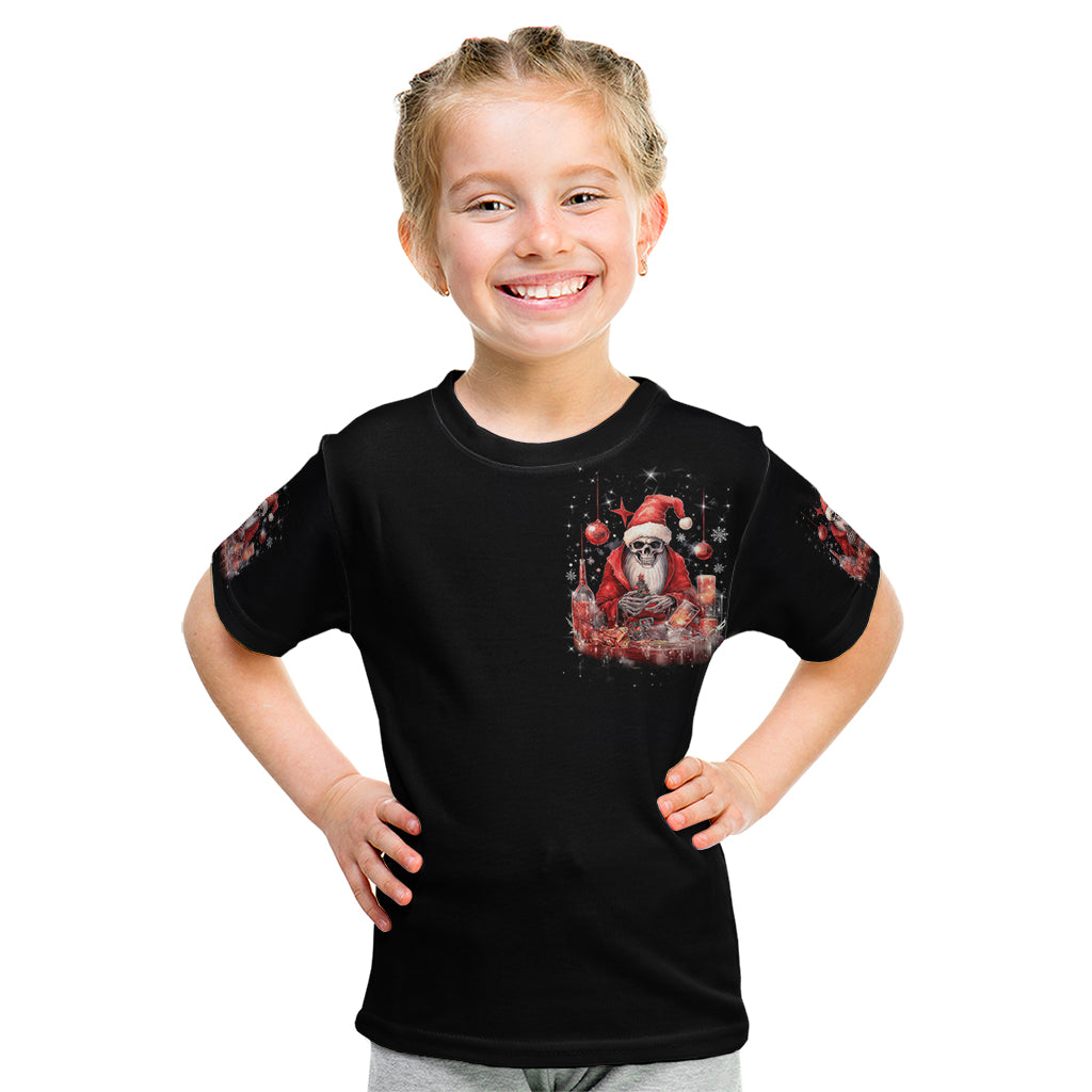 Skull Santa Claus Kid T Shirt Every One Has A Dark Side Difference Is The Degree Of Darkness - Wonder Print Shop