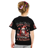 Skull Santa Claus Kid T Shirt Every One Has A Dark Side Difference Is The Degree Of Darkness - Wonder Print Shop