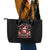 Skull Santa Claus Leather Tote Bag Every One Has A Dark Side Difference Is The Degree Of Darkness - Wonder Print Shop