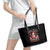 Skull Santa Claus Leather Tote Bag Every One Has A Dark Side Difference Is The Degree Of Darkness - Wonder Print Shop