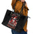 Skull Santa Claus Leather Tote Bag Every One Has A Dark Side Difference Is The Degree Of Darkness - Wonder Print Shop