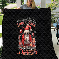 Skull Santa Claus Quilt Every One Has A Dark Side Difference Is The Degree Of Darkness - Wonder Print Shop